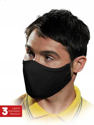 Produktbild von Wiederverwendbare Maske / Schwarz / MAS-SAFERB