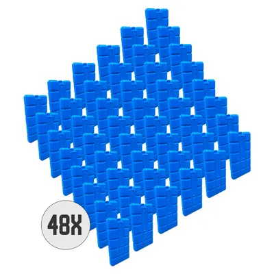 Produktbild von DULA blauer Kühlakkus für Kühlbox - 48 Stück - 200 g - 8 x 15 x 2 cm
