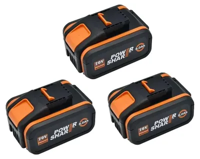 Obrázok produktu pre Lítiovo-iónová batéria, kapacita 8000 mAh, kompatibilná s elektrickými nástrojmi, 20 V, 8,0 Ah (3 kusy)