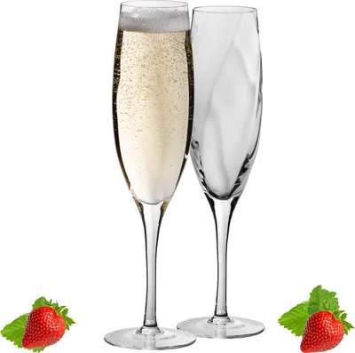 Produktbild von IMPERIAL gemusterte Sektkelche 170ml Set 2-Teilig Sektgläser "Glamour" Champagnergläser aus Crystalline Glas Handmade