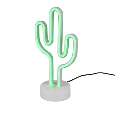 Obrázok produktu pre Trio Leuchten - Dizajnová neónová stolná lampa I stolná lampa I lampa I lampa zelená vrátane LED - rastlina I spálňa - plastová iná - I (nevymeniteľná) LED