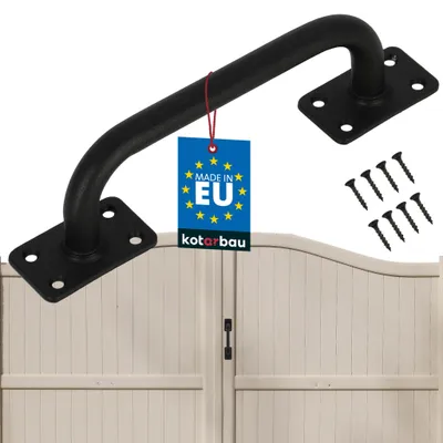 Produktbild von KOTARBAU® Gartentor Griff 175 mm Schiebetür Griff aus pulverbeschichtetem Stahl Türgriff Schwarz Möbelgriffe Torgriff Torhandgriff Türgriff Außen