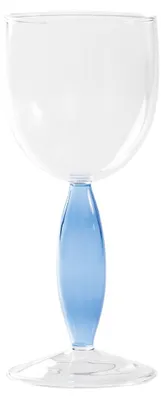 Immagine prodotto di Dorici Set 4 Calici per Vino Bianco in Vetro Borosilicato Soffiato a Mano con Dettagli Bluino - Design Raffinato ed Elegante per Tavole Moderne
