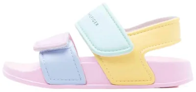 Zdjęcie produktu dla Tommy Hilfiger Logo Colour-Blocked Double Strap Sandals, Sandały, Dziecko, Wielobarwny, Multi, Poliuretan (PU), 1 szt.