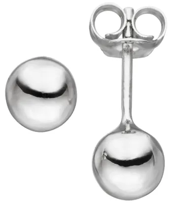Produktbild von Ohrstecker Ohrringe Ohrschmuck Kugelohrstecker Kugel 6,1mm 925 Silber rhodiniert