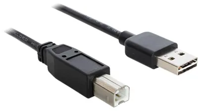 Image de Delock 83358 DELOCK Easy USB Kabel A -> B St/St 1.00m schwarz