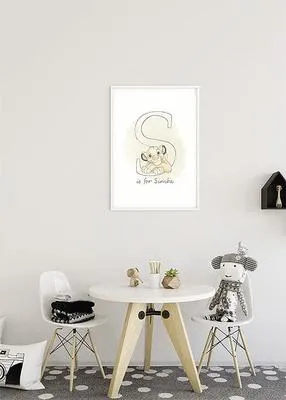 Produktbild von Kunstposter – S wie Simba – 40 x 50 cm