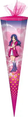 Produktbild von Schultüte / Zuckertüte / 85cm / eckig / "Girlie"