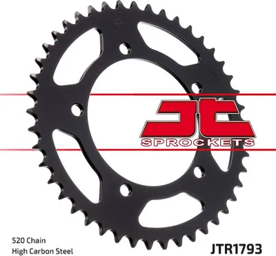 Produktbild von Jt Hinteres Ritzel 4397 43 Triumph 865 Boneville/Thruxton '15-'16, Scrambler '16-'17 (439743Jt) (Kette 520)
