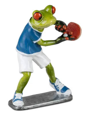 Produktbild von Formano 2er Set Tischtennis Spieler - lustige Frösche 15 cm - Figur Dekoration