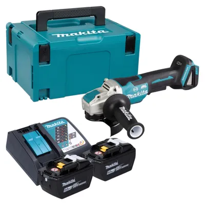 Image de Makita DGA 520 ZX1 Meuleuse d'angle sans fil 18 V 125 mm X-LOCK Brushless Solo - sans batterie, sans chargeur