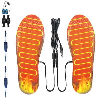 Produktbild von Beheizbare USB-Einlegesohlen – Thermosohlen für Herren & Damen, verstellbar 225–255 mm, waschbar, 4–8 Std. Akkulaufzeit