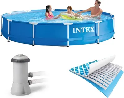 Obrázek produktu pro Bazén Intex s kovovým rámem 366 cm s filtračním čerpadlem 28212GN