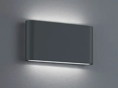 Produktbild von TRIO Wandleuchte LED Up- & Downlight anthrazit Aluguss Thames II 17,5x9 cm wetterfest Außenbereich