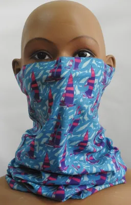 Produktbild von Multifunktionstuch Halstuch Schlauchschal Atmungsaktiv Gesichtschutz Mundschutz Gesichtmaske Segelboot M28