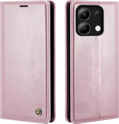 Produktbild von Handyhülle für Xiaomi Redmi Note 13 5G Kunstleder Flip Cover Hülle RFID Schutz Case Kartenfach Farbe: Rosa