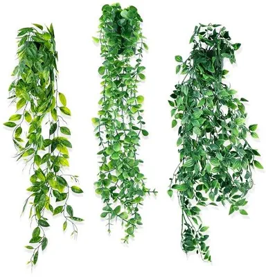Immagine prodotto di Set di piante artificiali ecologiche, 3 pezzi, verde, non richiedono manutenzione