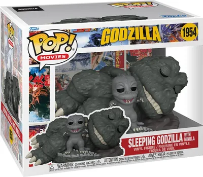 Produktbild von Funko FK86526 - Godzilla Super Sized POP! Movies Vinyl Figur Sleeping Godzilla with Minilla 15 cm -