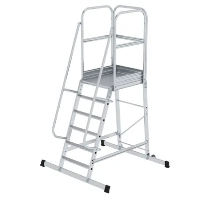 Produktbild von MUNK Podesttreppe einseitig begehbar fahrbar 6 Stufen