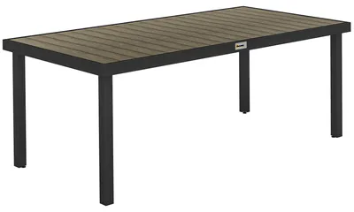 Produktbild von Gartentisch für 8 Personen, Outdoor-Tisch, Loungetisch, wetterbeständig, 190 x 90 x 74 cm, Naturholz