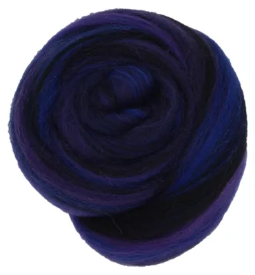 Produktbild von Filzwolle 20gr. Wolle (Wolle) / Märchenwolle zum Trockenfilzen und Nassfilzen Gothic Blue