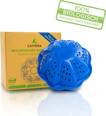 Produktbild von Laivera Öko Waschball I Waschkugel mit 4 Mineralarten I Saubere Wäsche ohne Waschmittel I Umweltfreundlich