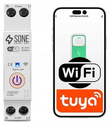 Produktbild von Sone TUYA WIFI Relais 16A Smart Schalter DIN-Schiene