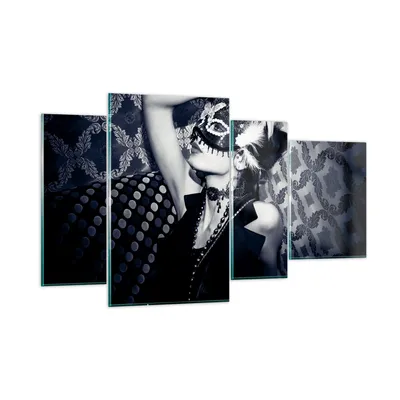 Produktbild von Bilder auf glas - Frau Karneval Maske Mode - 120x70cm - Glasbilder - Wandbilder - Kunstdruck - zum Aufhängen bereit - Wanddekoration aus Glas - Glas Bilder - Wandbild auf Glas - GDL120x70-2212