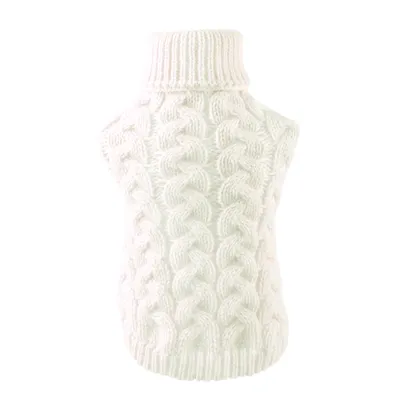 Produktbild von Hundepullover, warm, für kaltes Wetter, dick, einfarbig, gestrickt, für drinnen und draußen
