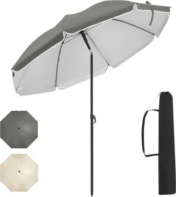 Zdjęcie produktu dla Parasol plażowy z wbijakiem do piasku – odporny na wiatr - Parasol plażowy z ochroną przed promieniowaniem UV - Parasol z mechanizmem obrotowym - Dzień na plaży - Parasol plażowy na wakacje nad morzem - Parasol plażowy - Parasol plażowy odporny na wiatr i promieniowanie UV