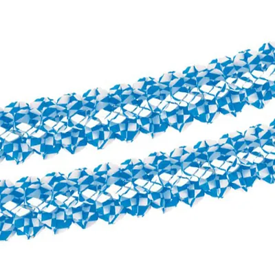 Produktbild von Papstar Girlande Raute Bayrisch Blau weiss aus Papier 4m