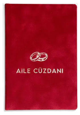 Produktbild von Aile Cüzdani Stammbuch Rot Rosli für die Familie zur Hochzeit inkl. Einleger