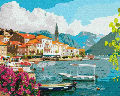 Zdjęcie produktu dla MALOWANIE PO NUMERACH Z RAMĄ Obrazy do malowania - Letni Krajobraz 50x40 cm