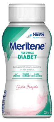 Immagine prodotto di Meritene Resource Diabet Fragola Alimento Iperproteico 28 Vitamine E Minerali 200 Ml