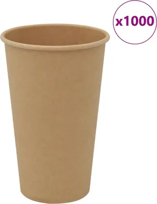 Produktbild von Pappbecher 1000 Stk. 16oz 400ml Braun