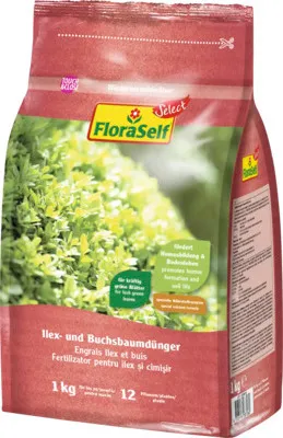 Produktbild von Ilex- & Buchsbaumdünger FloraSelf Select 1 kg organisch-mineralisch
