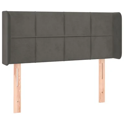 Produktbild von vidaXL Kopfteil mit Ohren Dunkelgrau 93x16x78/88 cm Samt