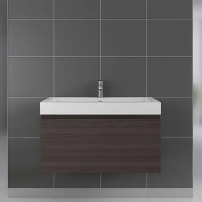 Produktbild von Badmöbel Waschplatz trüffeleiche Holzoptik 100 cm PARMA
