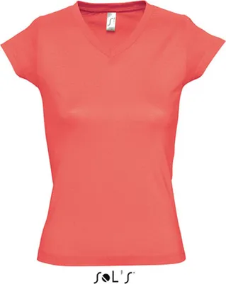 Produktbild von SOLs 11388 | Ladies V-Neck Moon Damen T-Shirt - Farbe: Coral - Größe: M