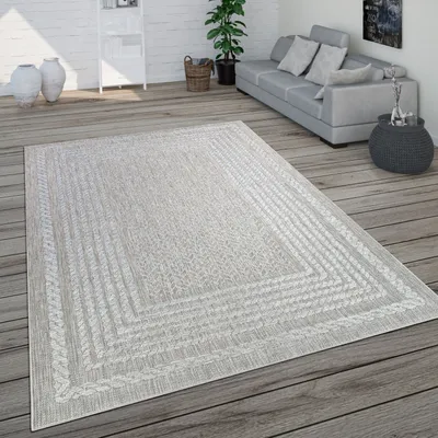 Produktbild von In- & Outdoor Teppich Für Balkon Terrasse, Küchenteppich Im Modernen Skandi-Look Grösse 80x150 cm