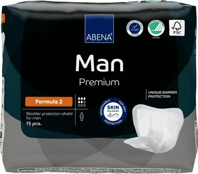 Image de ABENA Man Premium Formula 2 - 12 paquets de 15 protections
