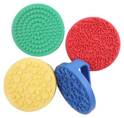 Produktbild von EDUPLAY 370031 Handflächenstempel Muster 4er Set, mehrfarbig