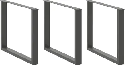Produktbild von Esstischbeine U-Form 3 Stk. Anthrazit 100x(72-73) cm Stahl
