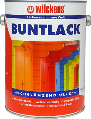 Produktbild von Wilckens Buntlack RAL9005 Tiefschwarz hochglänzend 2,5l 10990500080