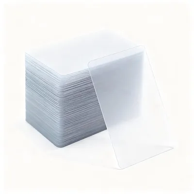 100 PVC Visitenkarten matt transparent 86x54 mm DIY