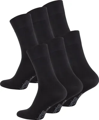 Produktbild von Clark Crown® "BAMBUS" Socken 6 Paar, Edel & Modern Bambus-Herren Businesssocken 39-42 Schwarz