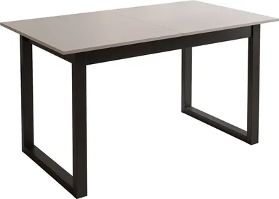Produktbild von ARTON II ausziehbarer Tisch 140 cm Kaschmir, Schwarzmetall U-Beine