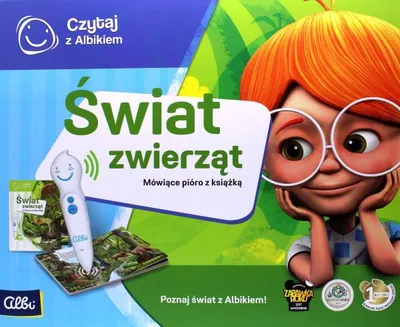 Produktbild von Czytaj z Albikiem. Zestaw pióro + Świat zwierząt