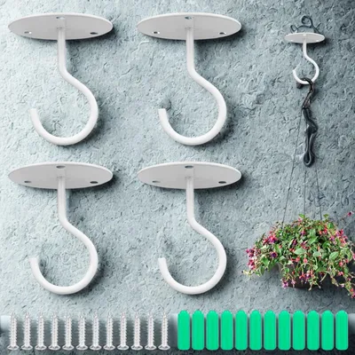 Produktbild von Set aus 4 Metall-Deckenhaken für Blumentöpfe