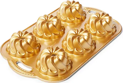 Produktbild von Turban-Backform "Pirouette-Bundtlette" - Nordic Ware | Premier Gold